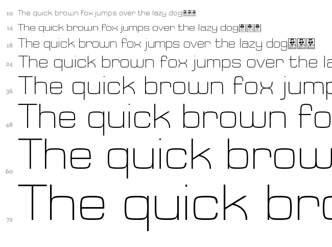 Typo Square font waterfall